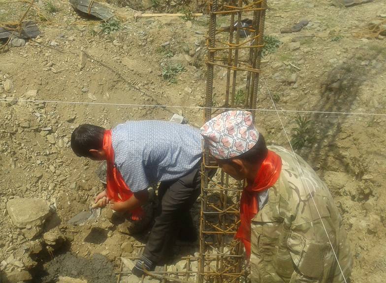 महाशिलामा जनजाती समाजघर बनाईँदै